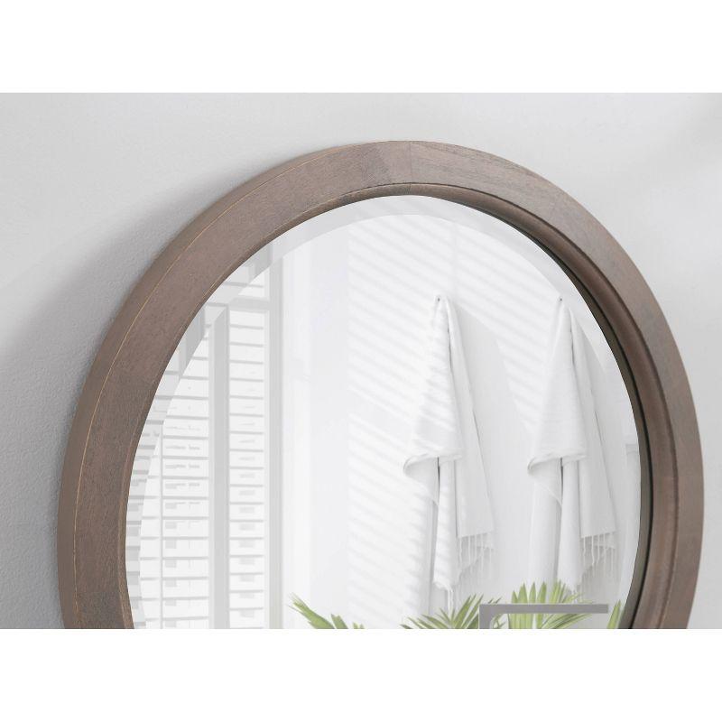 Hogan Round Framed Decorative Wall Mirror - Kate & Laurel All Things Decor