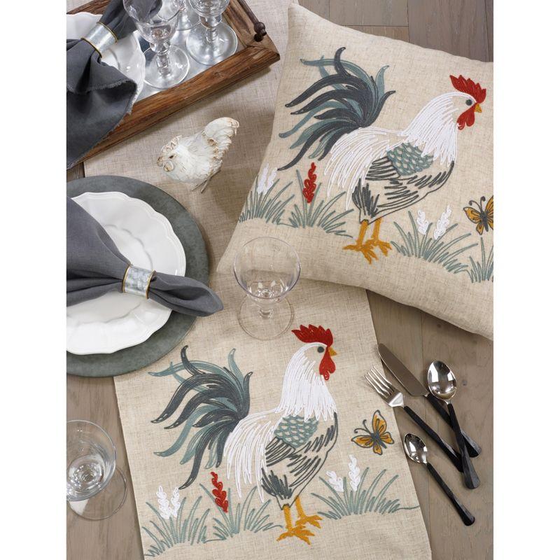 Saro Lifestyle Rooster Runner, Natural, 16" x 70"