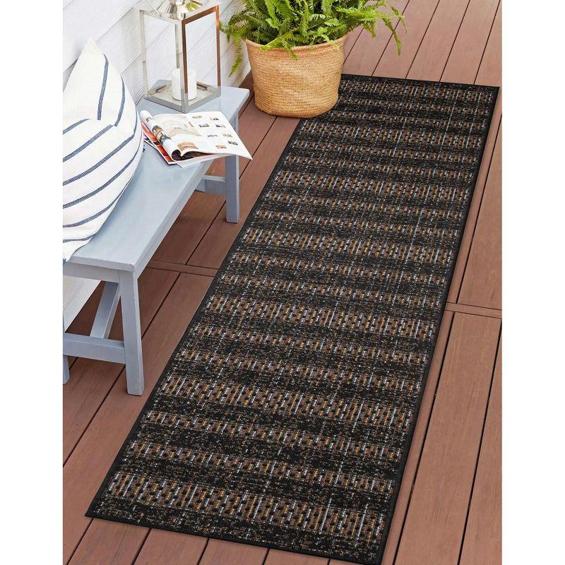 Midnight Elegance 24" Indoor/Outdoor Flat Woven Area Rug