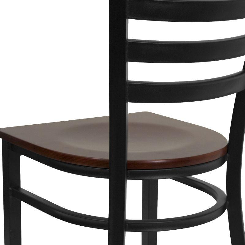 Flash Furniture Kendall Clear Coated Ladder Back Metal Restaurant Chair