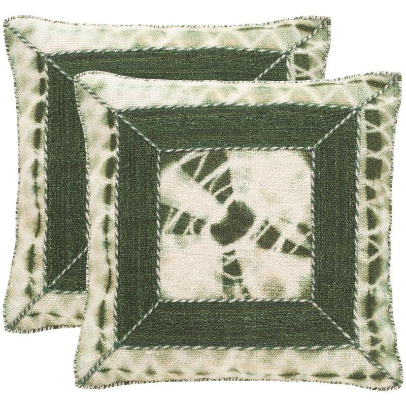 Safavieh Dip Dye Embroidered Feather Throw Pillow (Set of 2)