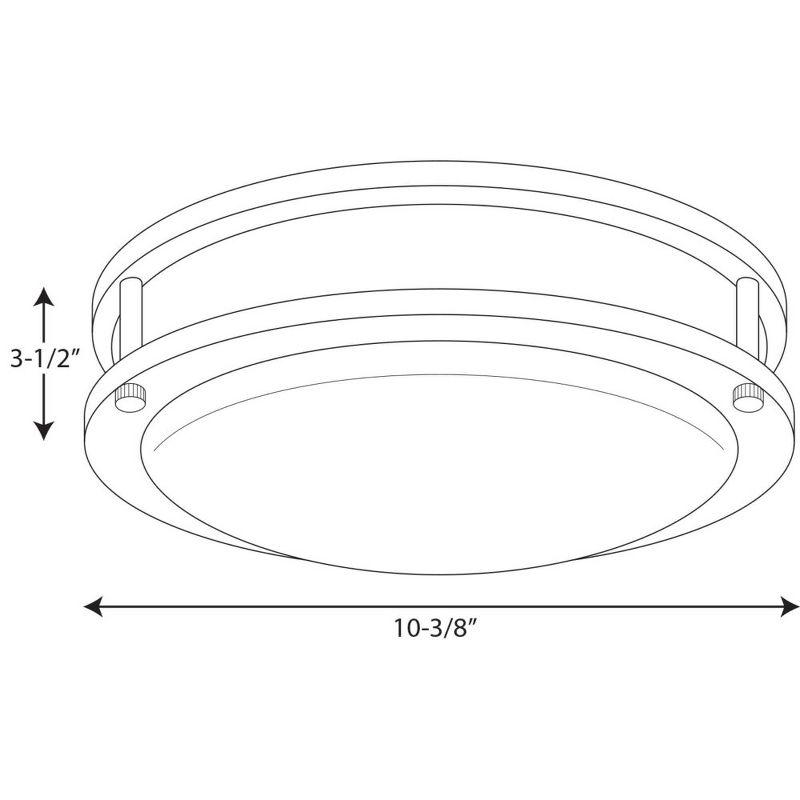 Urban Bronze 10" LED Flush Mount Ceiling Light with White Acrylic Shade