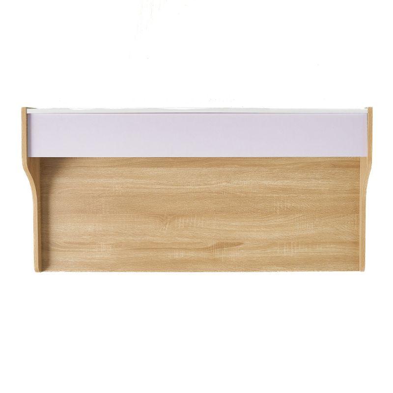 GDFStudio Alexandria Modern Faux Wood Computer Desk, Oak/White