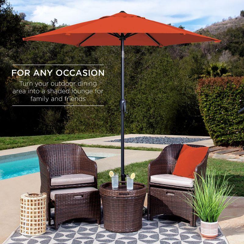 Best Choice Products 7.5ft Heavy-Duty Outdoor Market Patio Umbrella w/ Push Button Tilt, Easy Crank