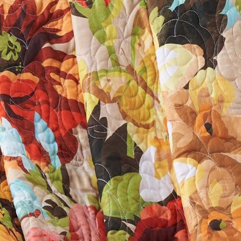 Greenland Home Fashions Senna Floral Reversible Quilted Throw