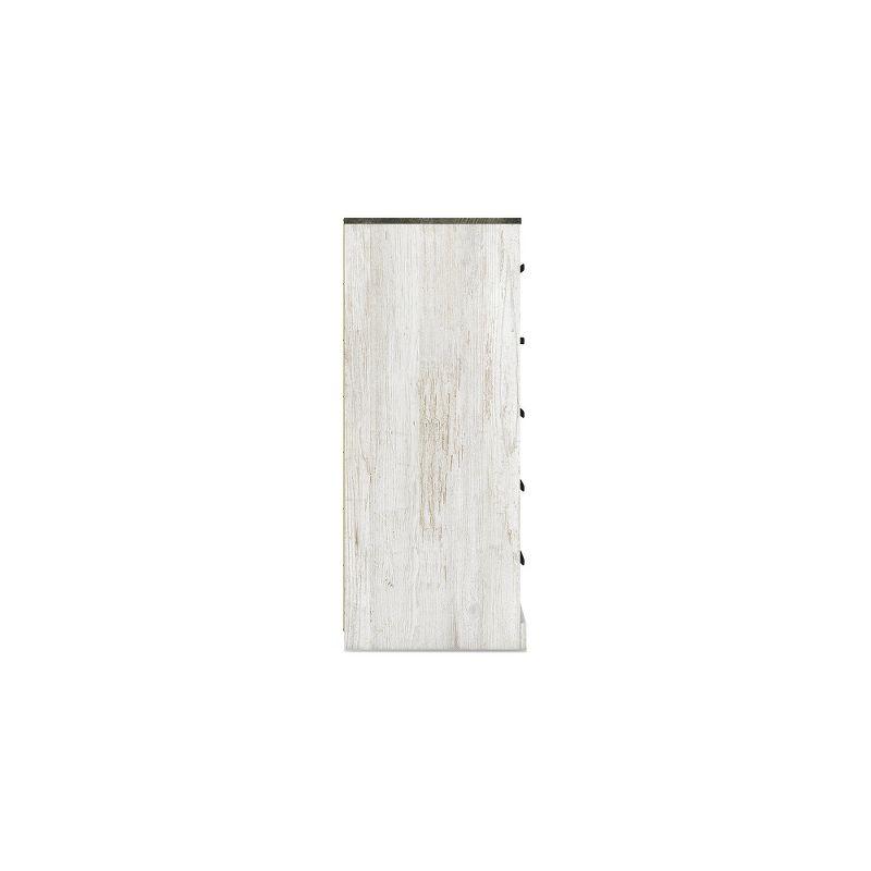 Signature Design by Ashley Casual Shawburn Chest of Drawers, Whitewash/Charcoal Gray