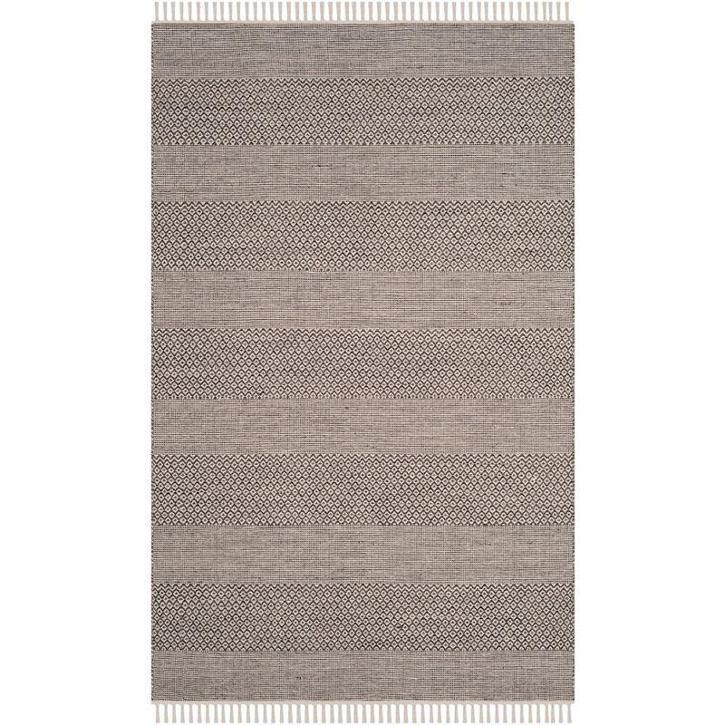 Montauk MTK330 Hand Woven Indoor Area Rug - Ivory/Anthracite - 6'x9' - Safavieh