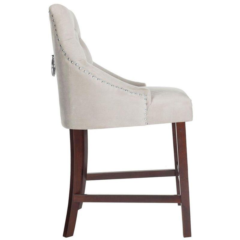 Balyon Upholstered Counter Stool with Solid Wood Frame