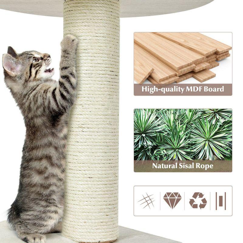 Archie & Oscar™ 46" Modern Wooden Cat Tree With Platform & Washable Cushions For Kittens & Cats