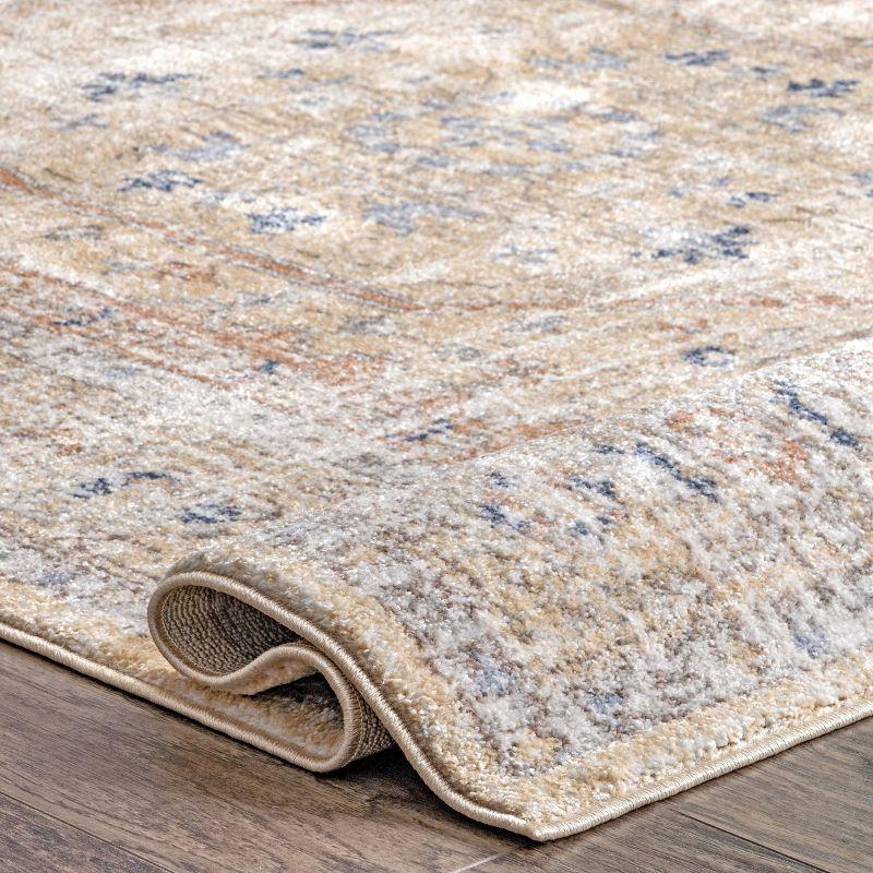 Nuloom Jacquie Oriental/Persian 7x9 Indoor Area Rug for Living Room Bedroom Dining Room Kitchen, Gold/Ivory