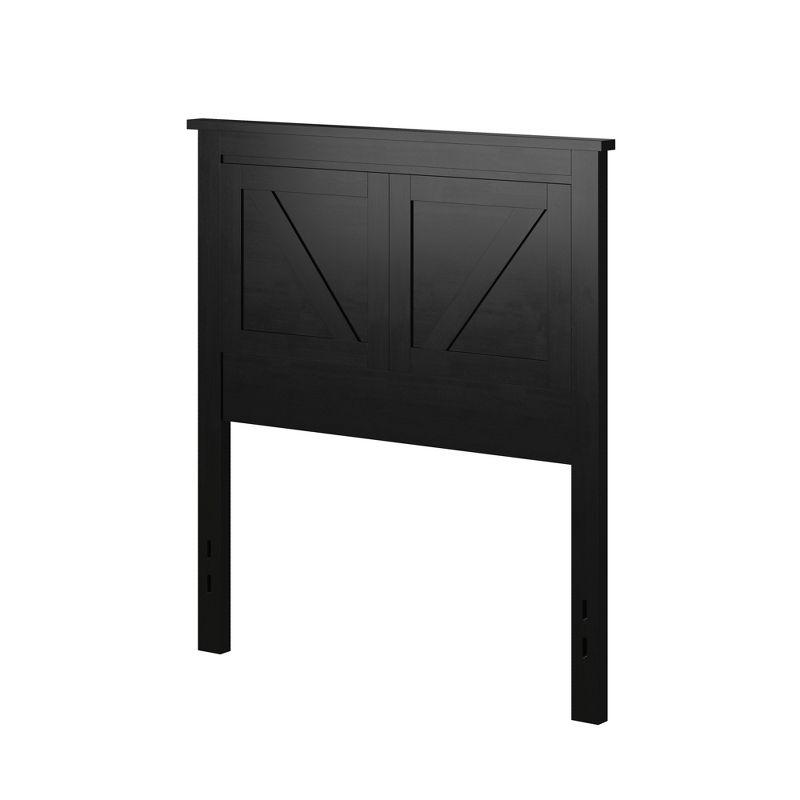 Glenwillow Home Farmhouse Style Wood Panel Headboard in Black, Twin Size