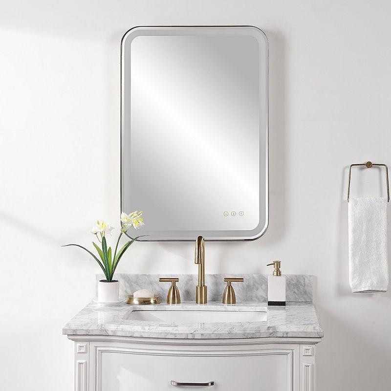 Uttermost Crofton Metal Flat LED Wall Mirror