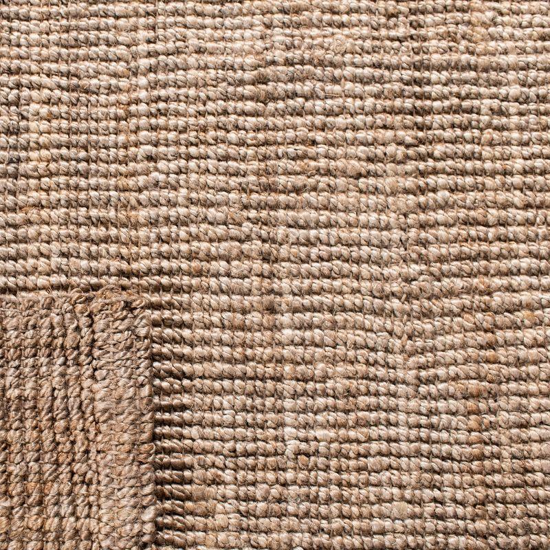 Hand-Knotted Coastal Charm Gray Jute 6' x 9' Area Rug