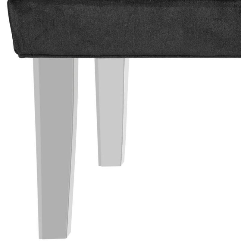 Abrosia Tufted Bench - Black - Safavieh