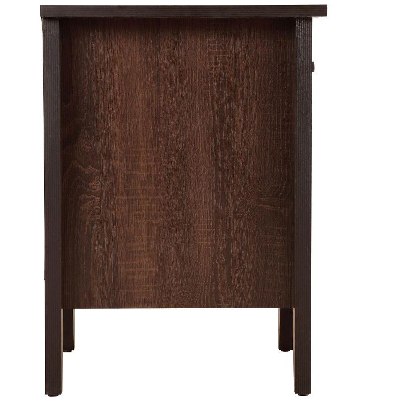 Passion Furniture Lennox 1-Drawer Wenge Nightstand (24 in. H x 21 in. W x 18 in. D)