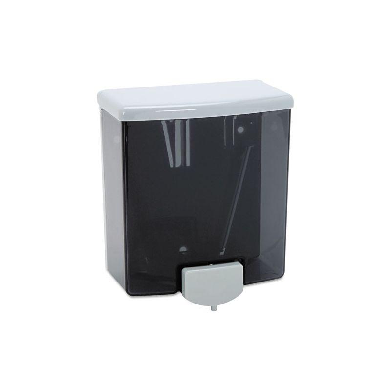 Bobrick Black and Gray 40 oz Plastic Wall-Mounted Soap Dispenser