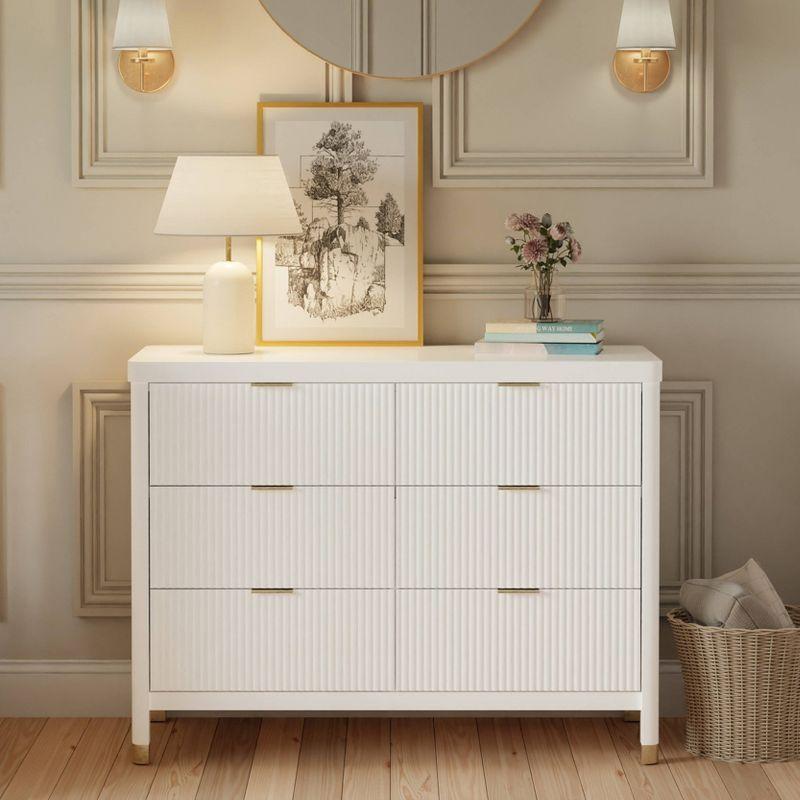 Brimsley Tambour 6 - Drawer Assembled Dresser