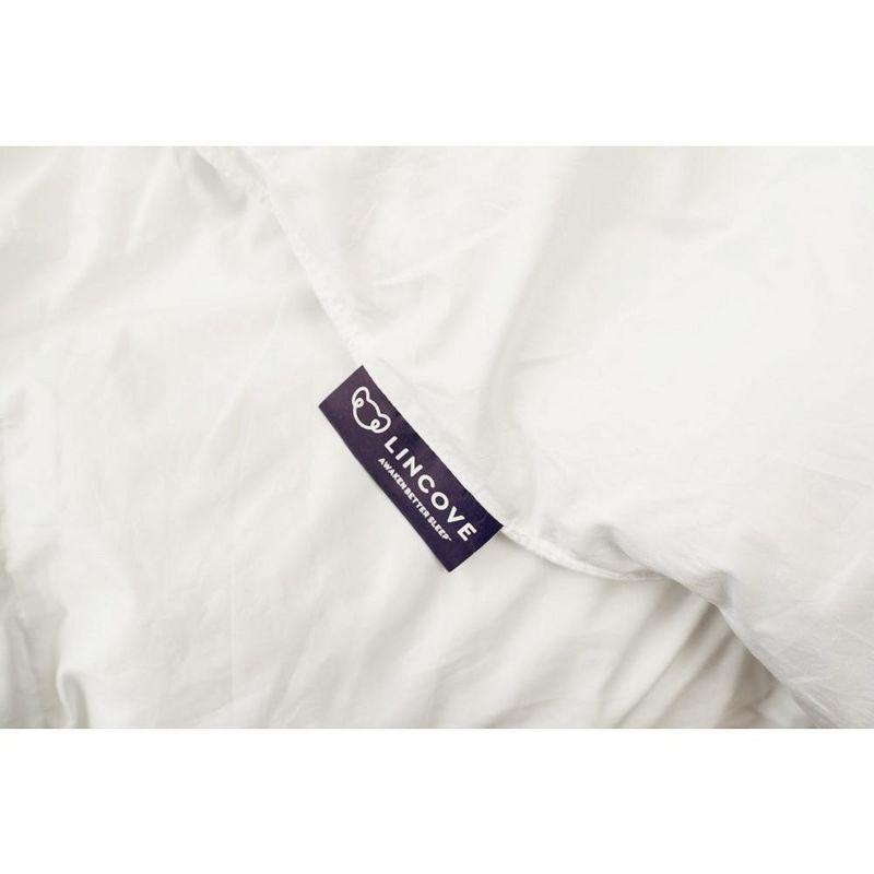 Lincove Cloud Canadian Down Luxury Sleeping  Pillow - 625 Fill Power, 500 Thread Count Cotton Sateen Shell, King - Soft, 2 Pack