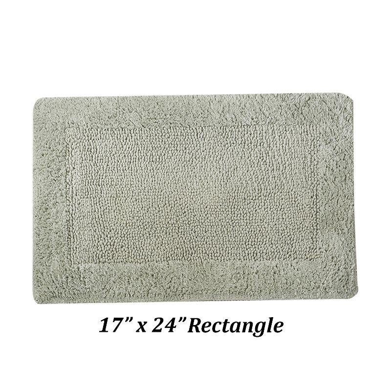 Better Trends Edge 100% Cotton Tufted Reversible Bath Rug 17" x 24" Rectangle - Dark Sage