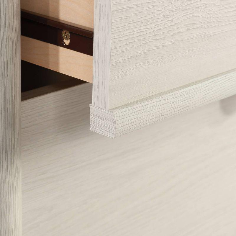 Dover Edge 6 Drawer Dresser Glacier Oak - Sauder: Vintage Style MDF Bedroom Storage with Metal Hardware