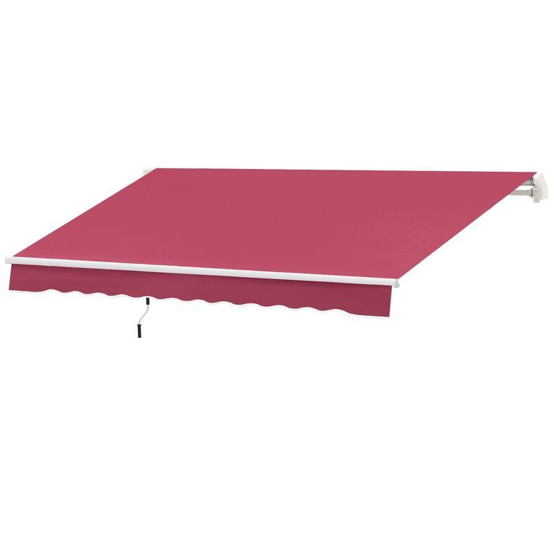 Outsunny 156'' W x 3'' D Retractable Patio Awning