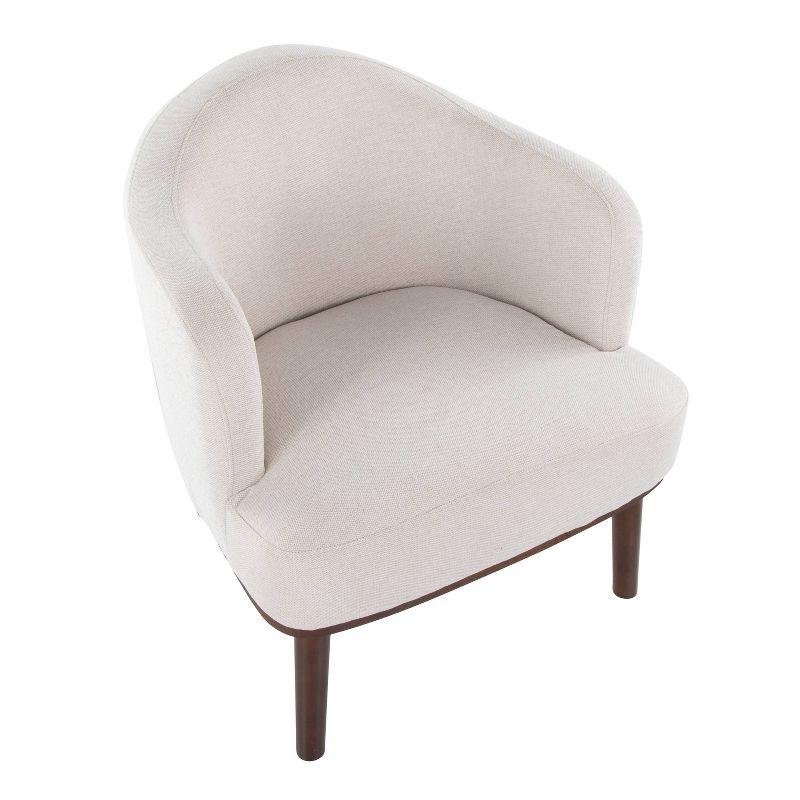 Ahoy Accent Chair Walnut/Cream - LumiSource