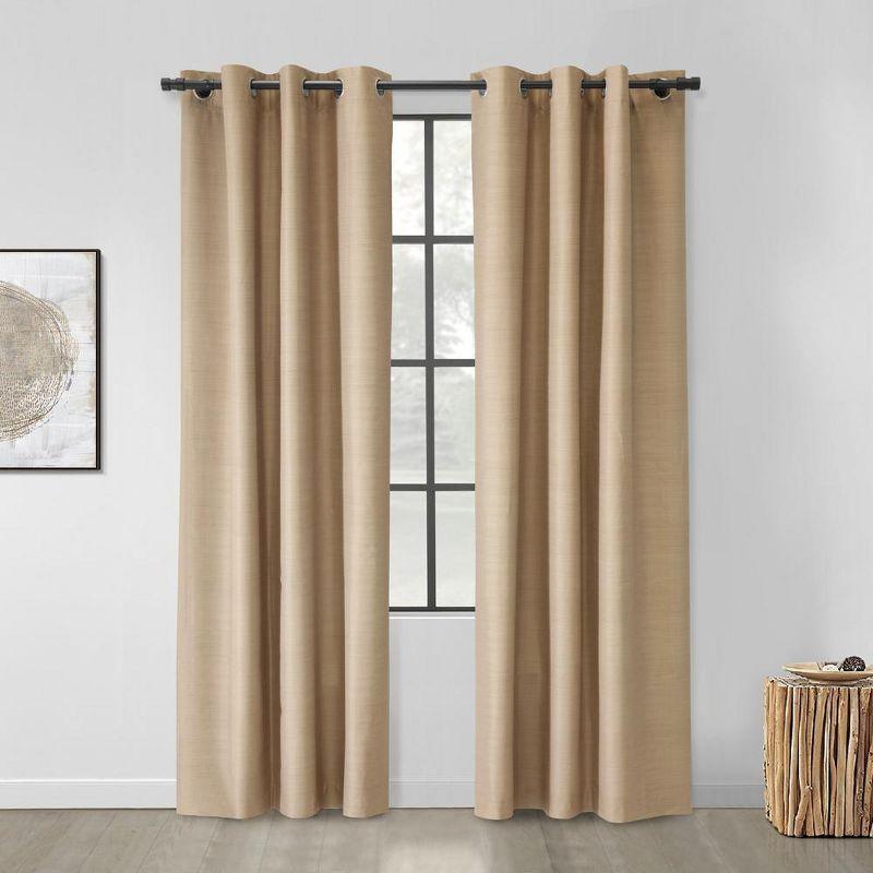 Commonwealth Home Fashions Blackout Rod Aluminum Adjustable Bay Window Single Curtain Rod