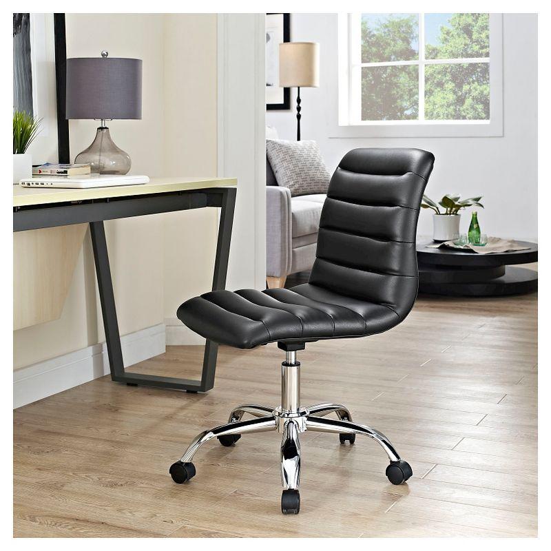 Ripple Armless Mid Back Vinyl Office Chair by Modway