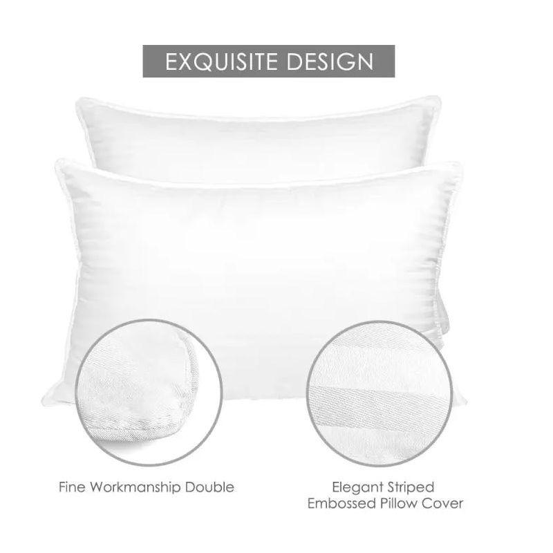 Bed Pillows 2-Pack Queen Size Luxury Hotel Pillow for Side and Back Sleeper Pillows for Bed with Cooling Cover