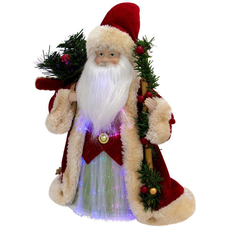 Northlight Lighted Color-Changing Fiber Optic Santa Claus Christmas Tree Topper - 12"