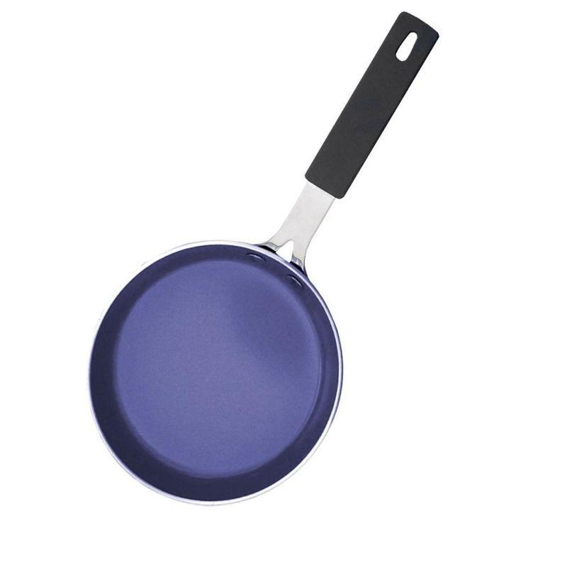 Granitestone Blue 5.5'' Nonstick Egg Pan with Rubber Grip Handle