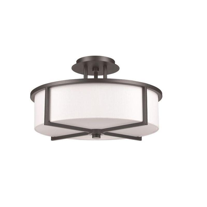 Livex Lighting Wesley 3 - Light Semi-Flush Mount in  Bronze