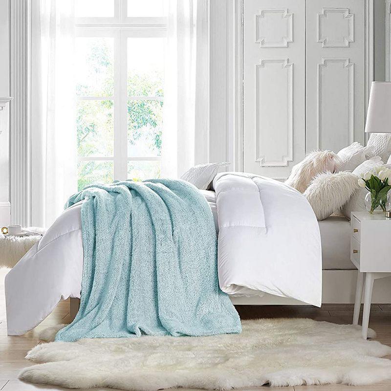 Swift Home Ultra Plush Solid and Frost Tip Throw Blanket