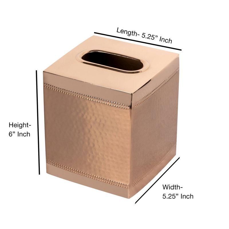 Hudson Boutique Tissue Box Cover - Nu Steel