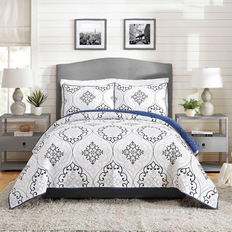 Modern Heirloom Chambers 3-Piece Embroidered Quilt Set