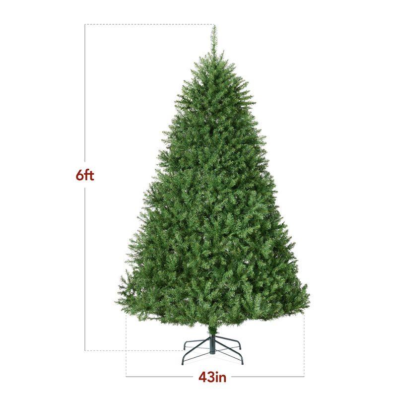 Best Choice Products Hinged Douglas Full Fir Artificial Christmas Tree Holiday Decoration w/ Foldable Metal Stand