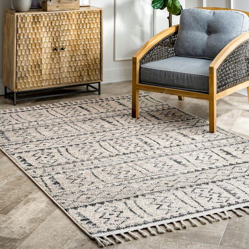 nuLOOM Akua Bands Tassel Area Rug