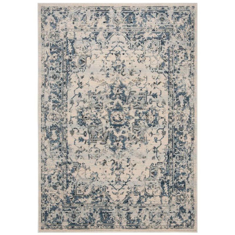 Charleston CHL411 Loomed Indoor Area Rug - Ivory/Navy - 6'x9' - Safavieh