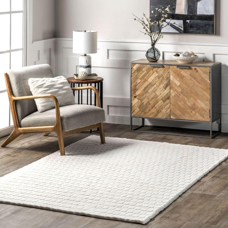 White Faux Fur Machine Washable Shag Area Rug