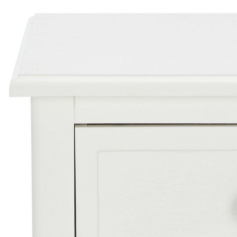 Everly Drawer Side Table - Vintage White - Safavieh.