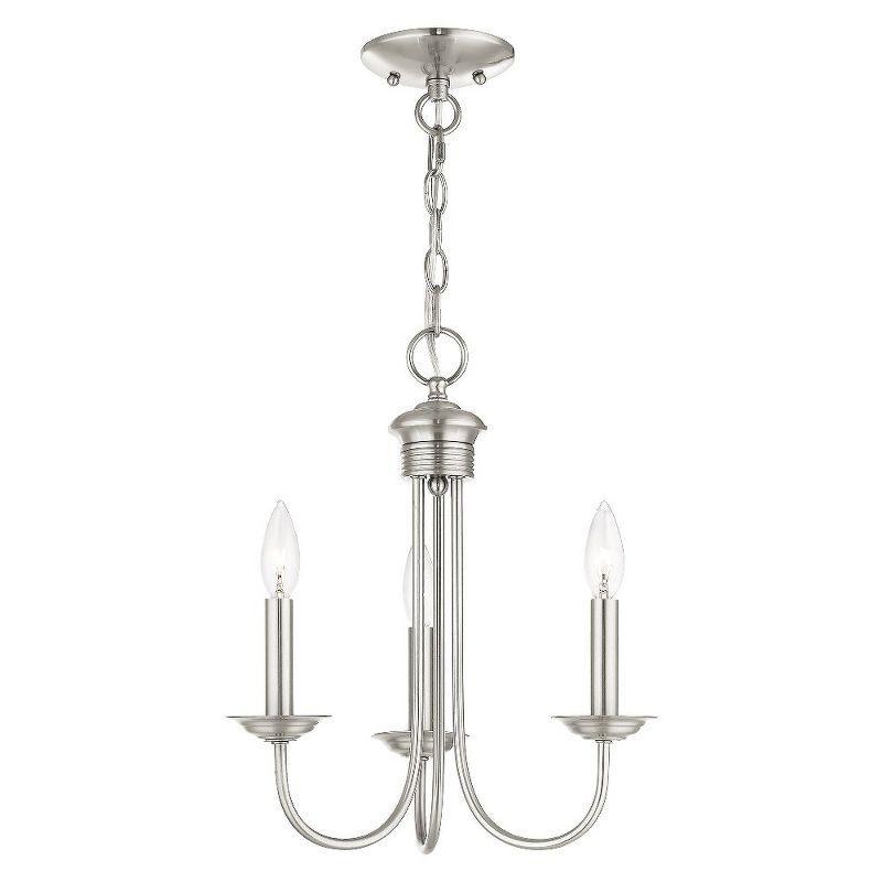 Livex Lighting Estate 3 - Light Chandelier in  Brushed Nickel