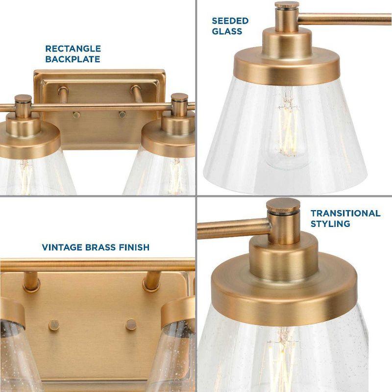 Progress Lighting Hinton 4-Light Brushed Nickel Bath Vanity