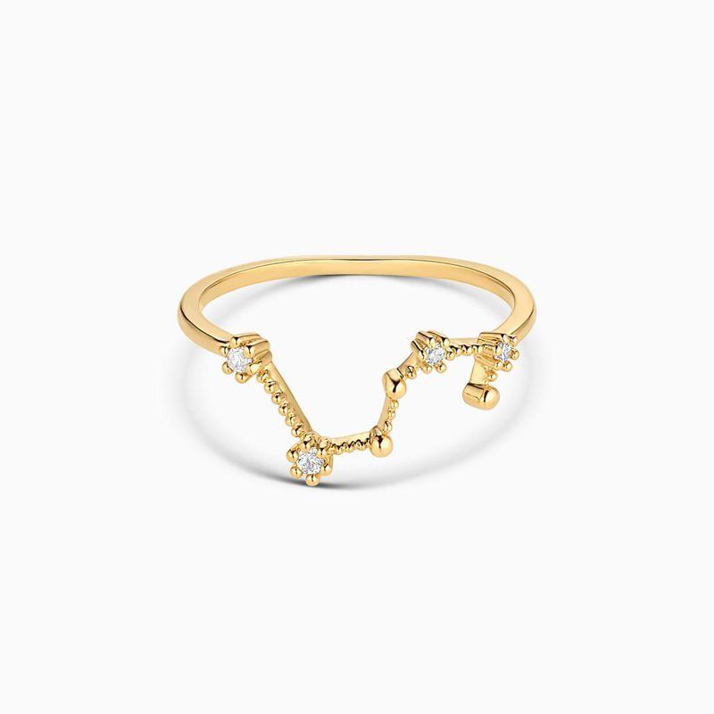 Constellation Zodiac Ring Sagittarius/Yellow Gold 5