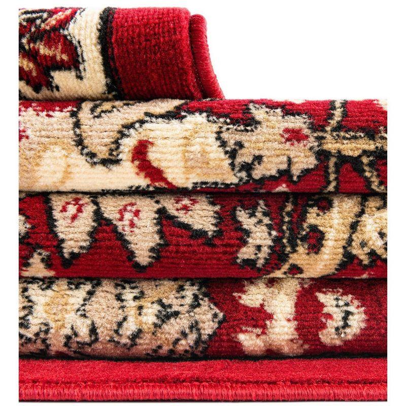 Unique Loom 2' 0 x 8' 2 Runner Red Espahan Cape Cod Area Rug