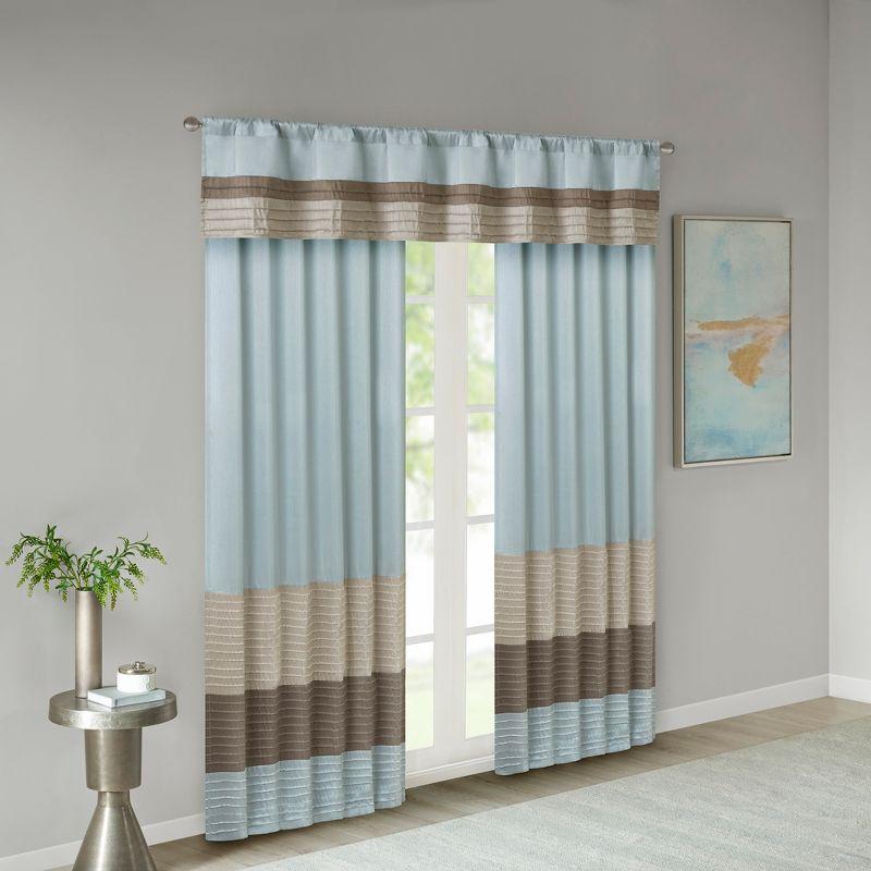 Madison Park Amherst Polyoni Pintuck Single Window Valance