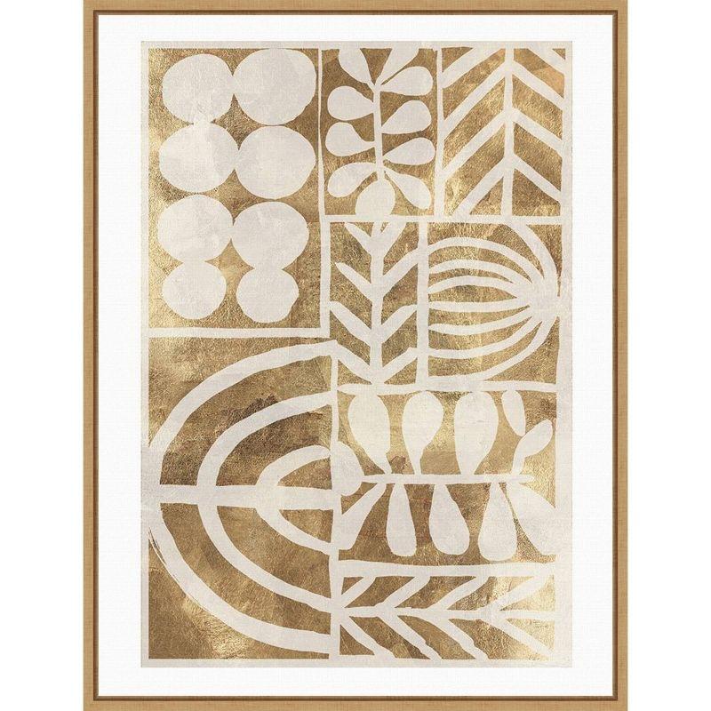 18" x 24" Botanic Print by Tom Reeves Framed Canvas Wall Art Beige - Amanti Art: Modern Lithograph, Vertical Layout, Polystyrene Frame