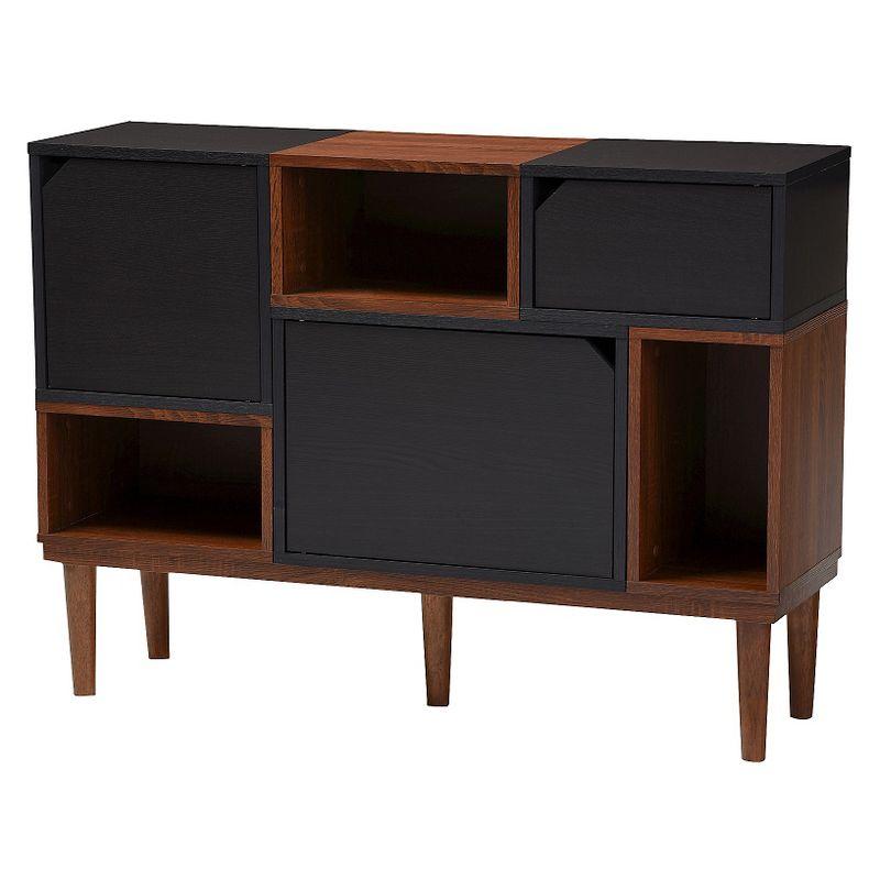 Anderson Mid-century Retro Modern Wood Sideboard Storage Cabinet - Oak/Espresso - Baxton Studio