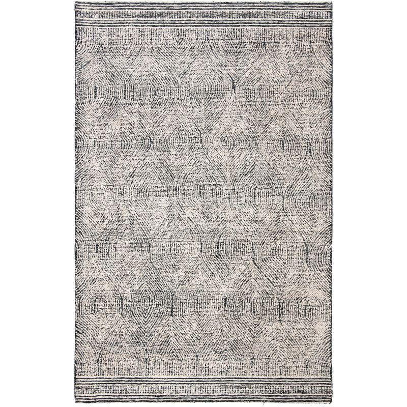Abstract ABT340 Handmade Indoor Area Rug - Ivory/Chocolate - 8'x10' - Safavieh