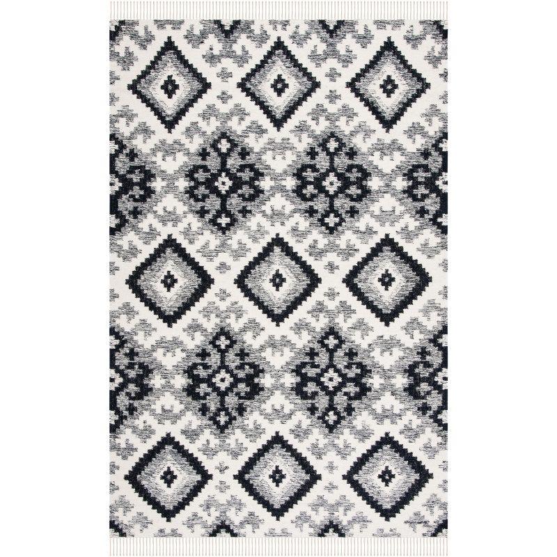 Kilim KLM528 Hand Loomed Area Rug - Ivory/Black - 4'x6' - Safavieh.