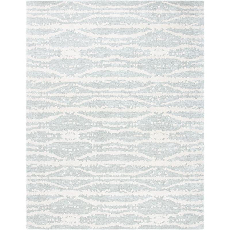 Soho SOH656 Hand Tufted Area Rug - Light Grey/Ivory - 7'6"x9'6" - Safavieh.